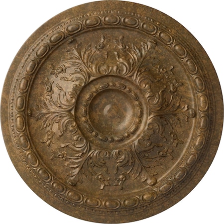 Ekena Millwork Stockport Ceiling Medallion (Fits Canopies up to 6 1/4"), Hnd-Painted Rubbed Bronze, 28"OD x 2 3/4"P CM28STRZS